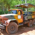 Rysk lastbil till Topes de Collantes, Escambray bergen