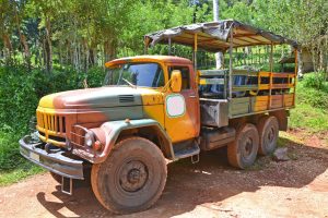 Rysk lastbil till Topes de Collantes, Escambray bergen